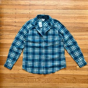 NWT J. Crew Factory Plaid Flannel Shirt S